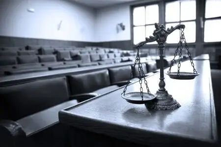 Inside of a courtroom where "Qui Tam" lawsuits are litigated